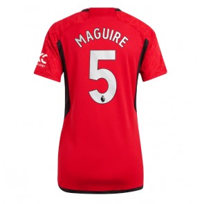 Manchester United Harry Maguire #5 Koszulka Podstawowych Kobiety 2023-24 Krótki Rękaw